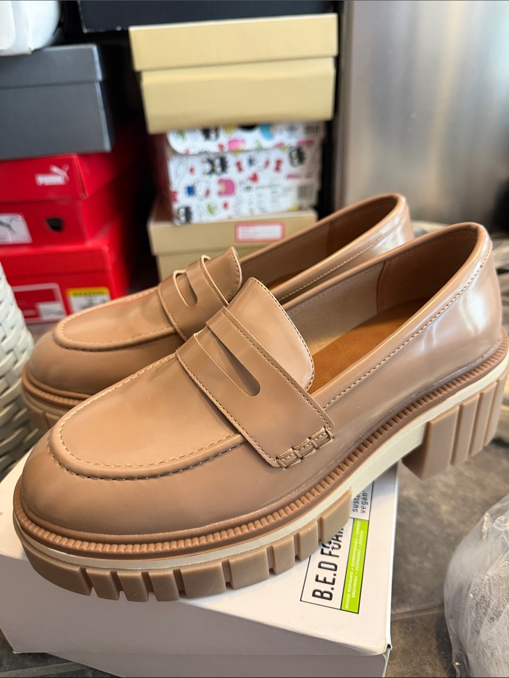 ❗️BN❗️Call It Spring Women’s Chunky Penny Loafers in Nude